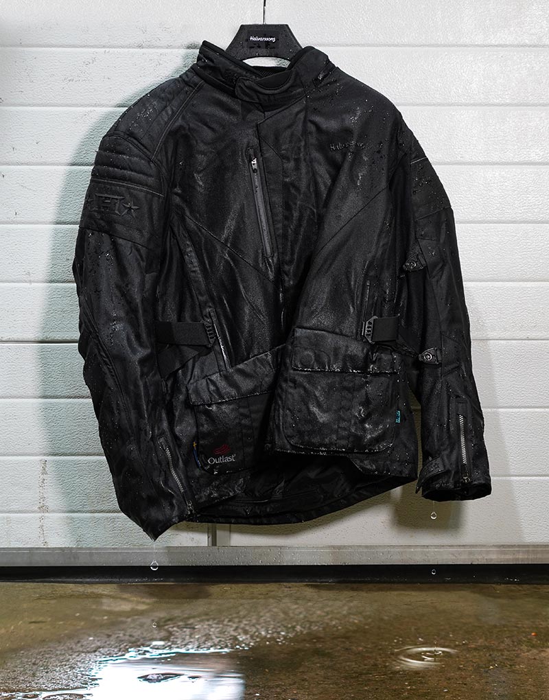 Wet out motorcycle jacket